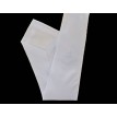 Gravata Branca Maçonaria - Bordada Esquadro/Compasso em Branco