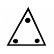Adesivo Preto Maçonaria - Triângulo com 3 Pontos (Grande)