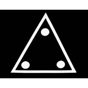 Adesivo Branco Maçonaria - Triângulo com 3 Pontos (Grande)