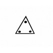 Adesivo Preto Maçonaria - Triângulo c/ 3 Pontos (Pequeno)