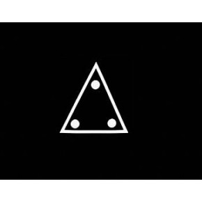 Adesivo Branco Maçonaria - Triângulo c/ 3 Pontos (Pequeno)