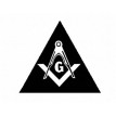 Adesivo Triângulo Preto com Esquadro/Compasso Vazado